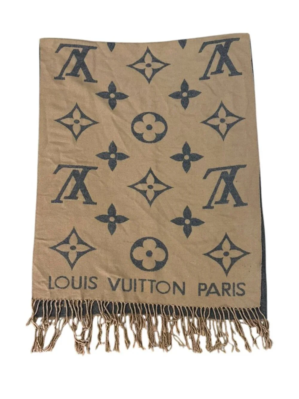 Louis Vuitton Monogram Logomania Cashmere & Silk Wrap Scarf